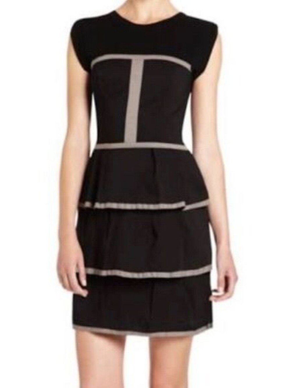 BCBGMAXAZRIA 'Yasmina' Sleeveless Combo Sheath Dress